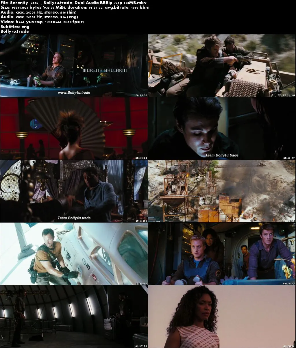 Serenity 2005 BRRip 400Mb Hindi Dubbed Dual Audio 480p ESub Download