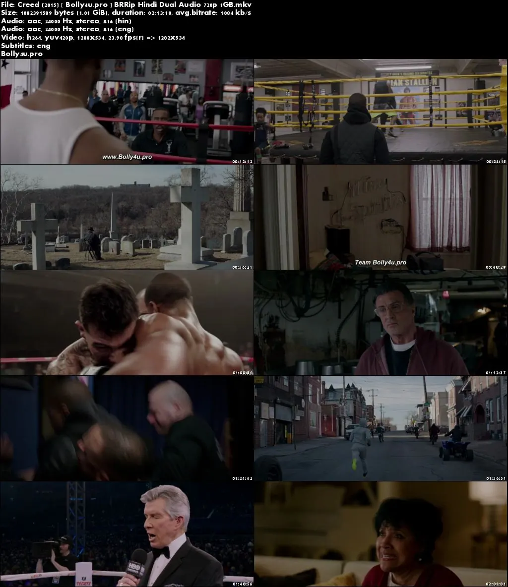 Creed 2015 BRRip 400MB Hindi Dual Audio 480p Download