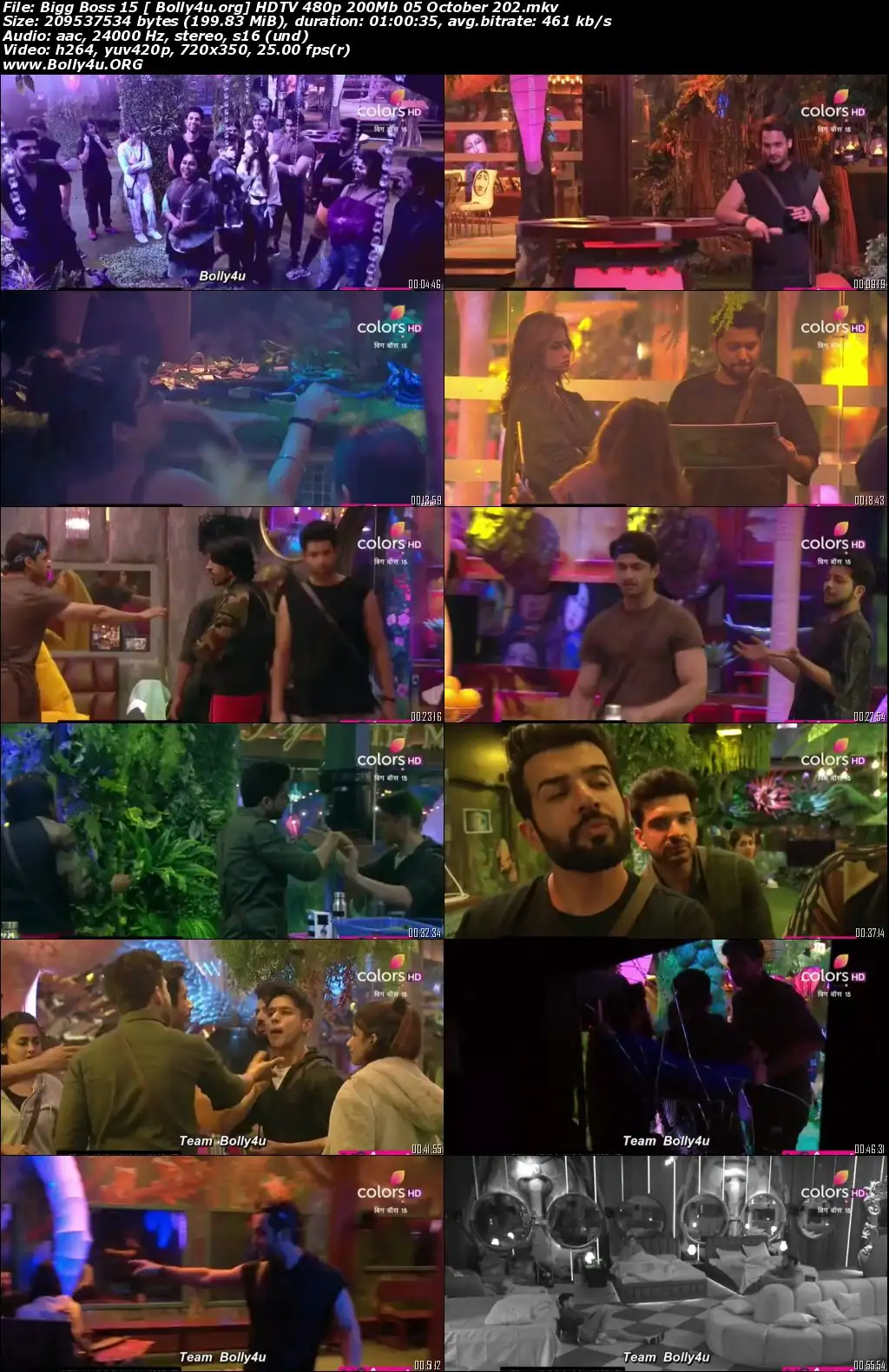 Bigg Boss 15 HDTV 480p 200Mb 05 October 2021 Download