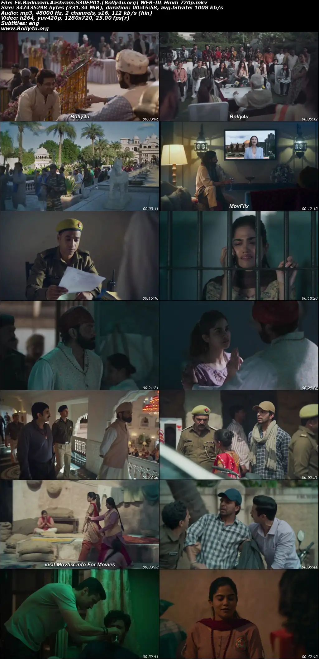 Aashram 2025 WEB-DL Hindi S03 Part 02 Complete Download 720p  480p