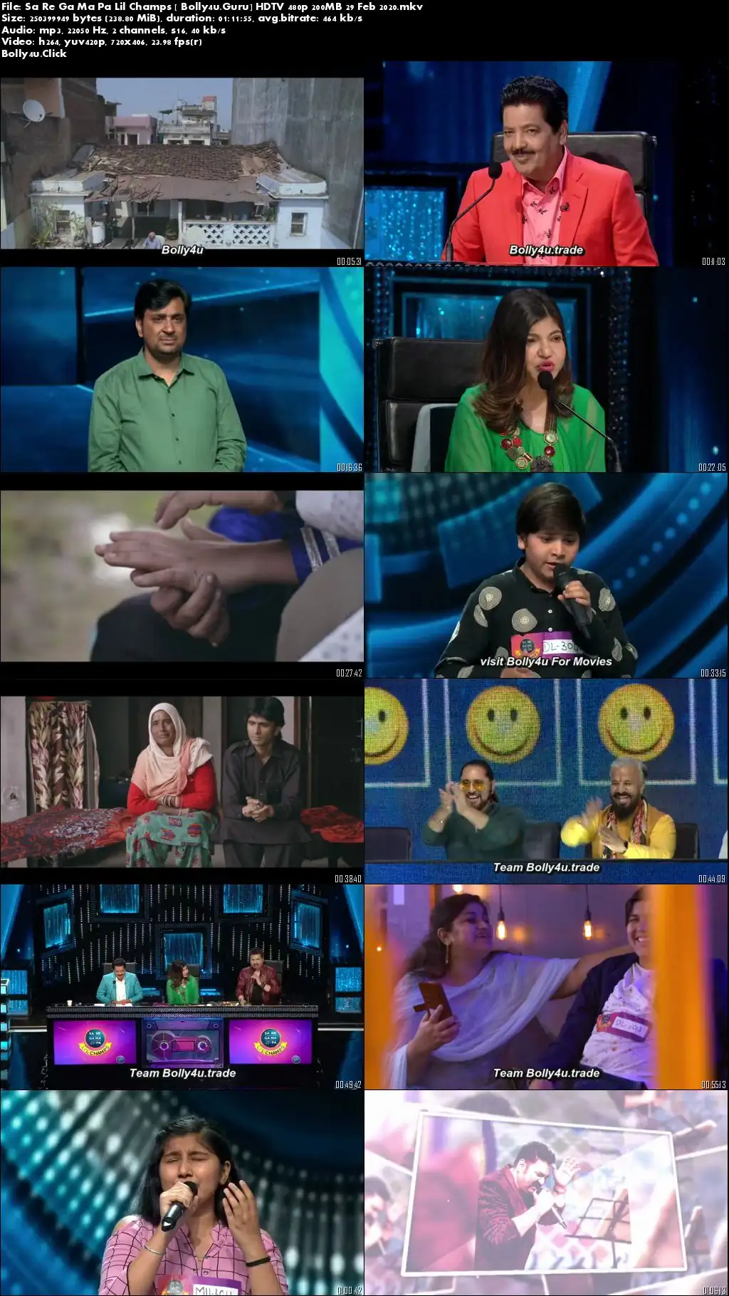Sa Re Ga Ma Pa Lil Champs HDTV 480p 200MB 29 Feb 2020 Download