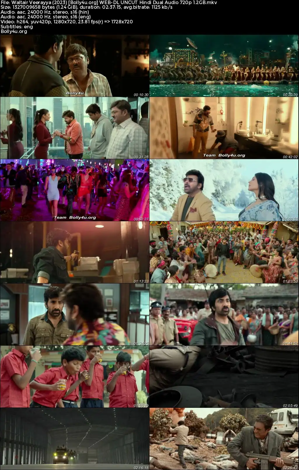 Waltair Veerayya 2023 WEB-DL UNCUT Hindi Dual Audio ORG Full Movie Download 1080p  720p  480p