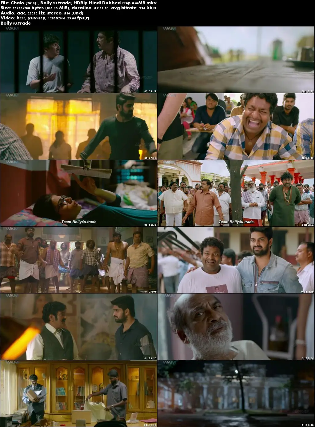 Chalo 2018 HDRip 850Mb Full Hindi Dubbed Movie Download 720p