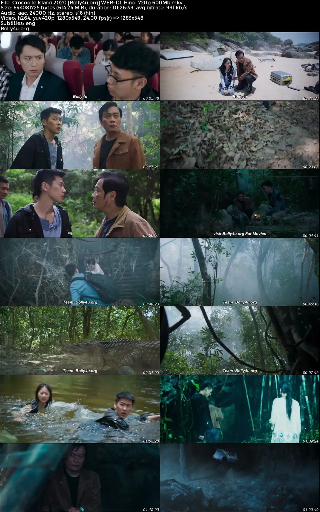 Crocodile Island 2020 WEB-DL Hindi Dubbed Full Movie Download 720p  480p