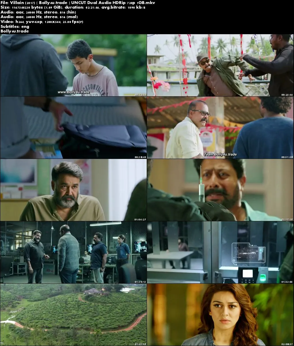Villain 2017 HDRip 1GB UNCUT Hindi Dubbed Dual Audio 720p ESub Download