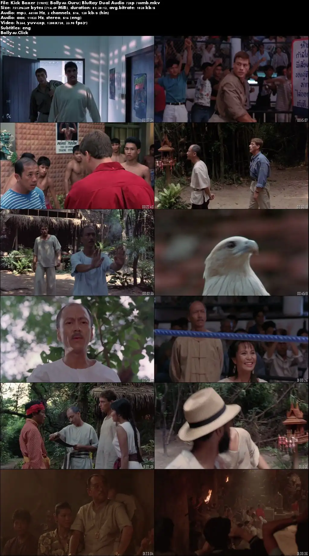 Kickboxer 1989 BluRay 700MB Hindi Dual Audio 720p Download