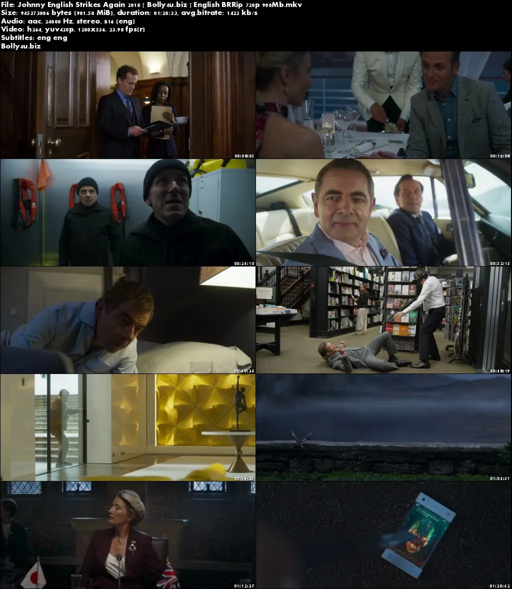 Johnny English Strikes Again 2018 BRRip 900Mb English 720p ESub Download Johnny English Strikes Again 2018 BRRip 900Mb English 720p ESub Download