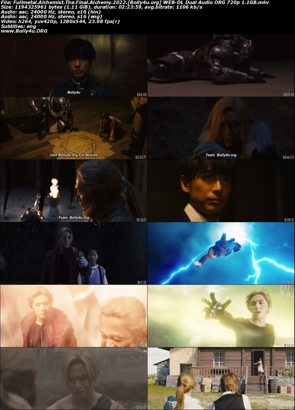 Fullmetal Alchemist The Final Alchemy 2022 WEB-DL Hindi Dual Audio ORG Full Movie Download 720p  480p