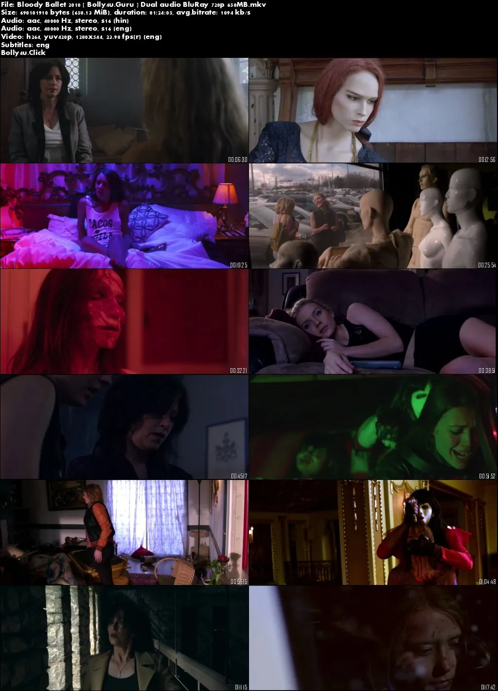 Bloody Ballet 2018 BluRay 300Mb UNRATED Hindi Dual Audio 480p Download