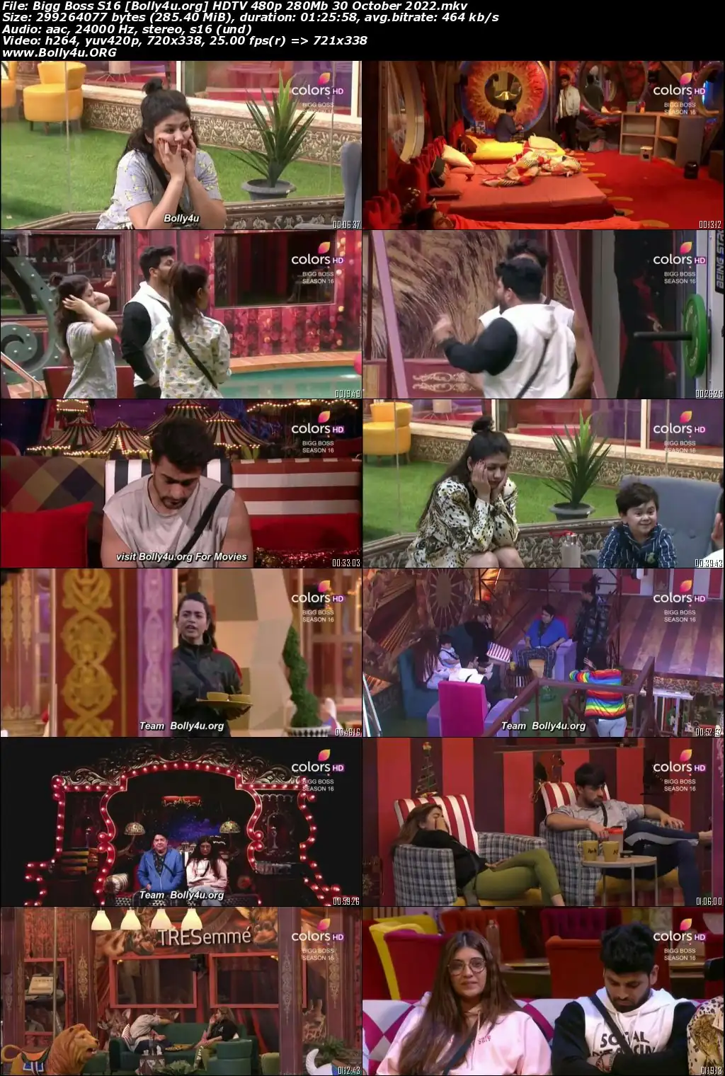 Bigg Boss S16 HDTV 480p 280Mb 30 October 2022 Download Bigg Boss S16 HDTV 480p 280Mb 30 October 2022 Download