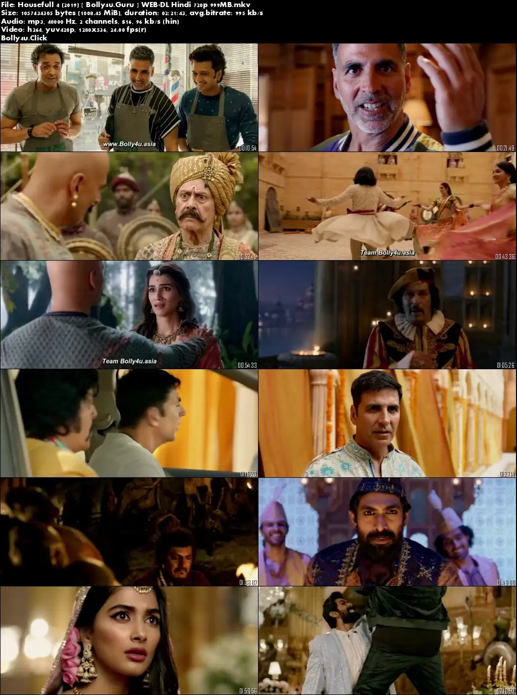 Housefull 4 2019 WEB-DL 999Mb Full Hindi Movie Download 720p