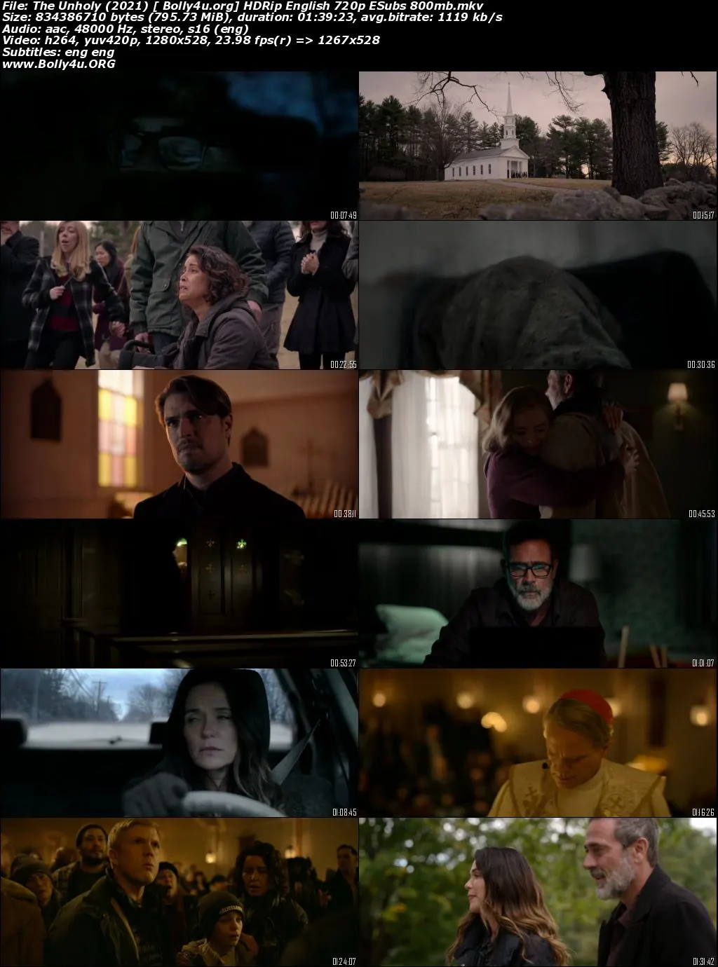 The Unholy 2021 HDRip 800Mb English 720p ESubs Download