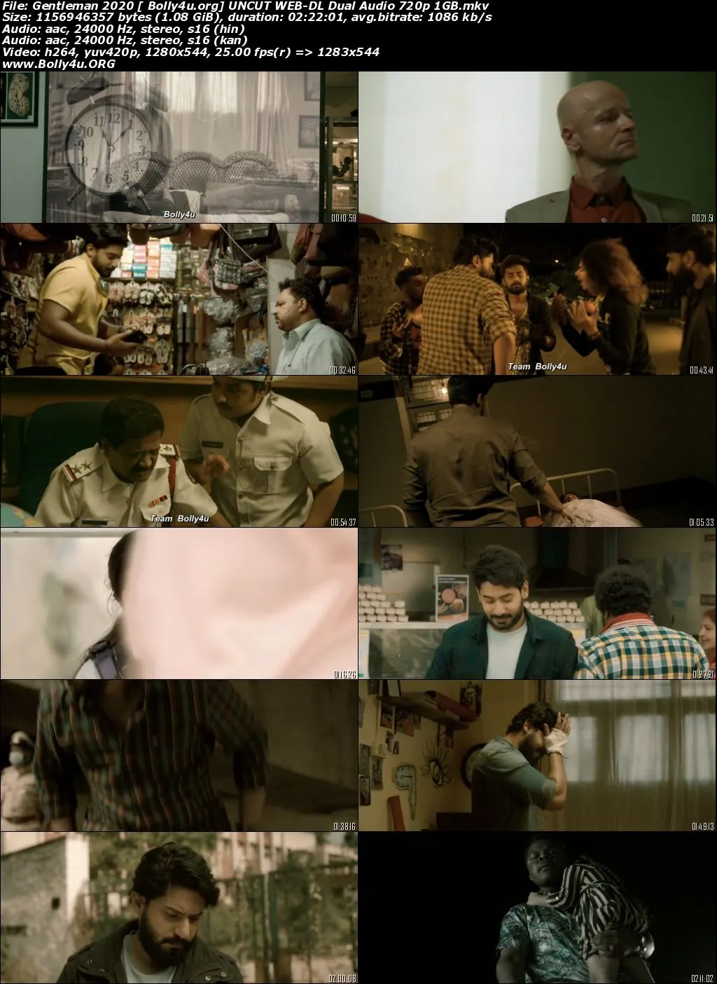 Gentleman 2020 WEB-DL 1GB UNCUT Hindi Dual Audio 720p Download