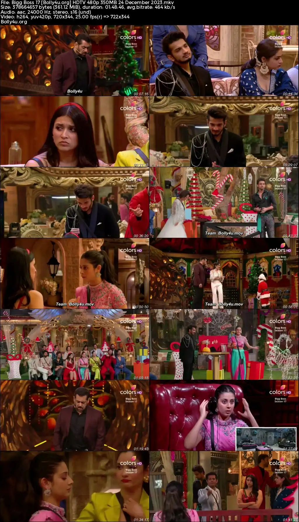 Bigg Boss 17 HDTV 480p 350MB 24 December 2023 Download