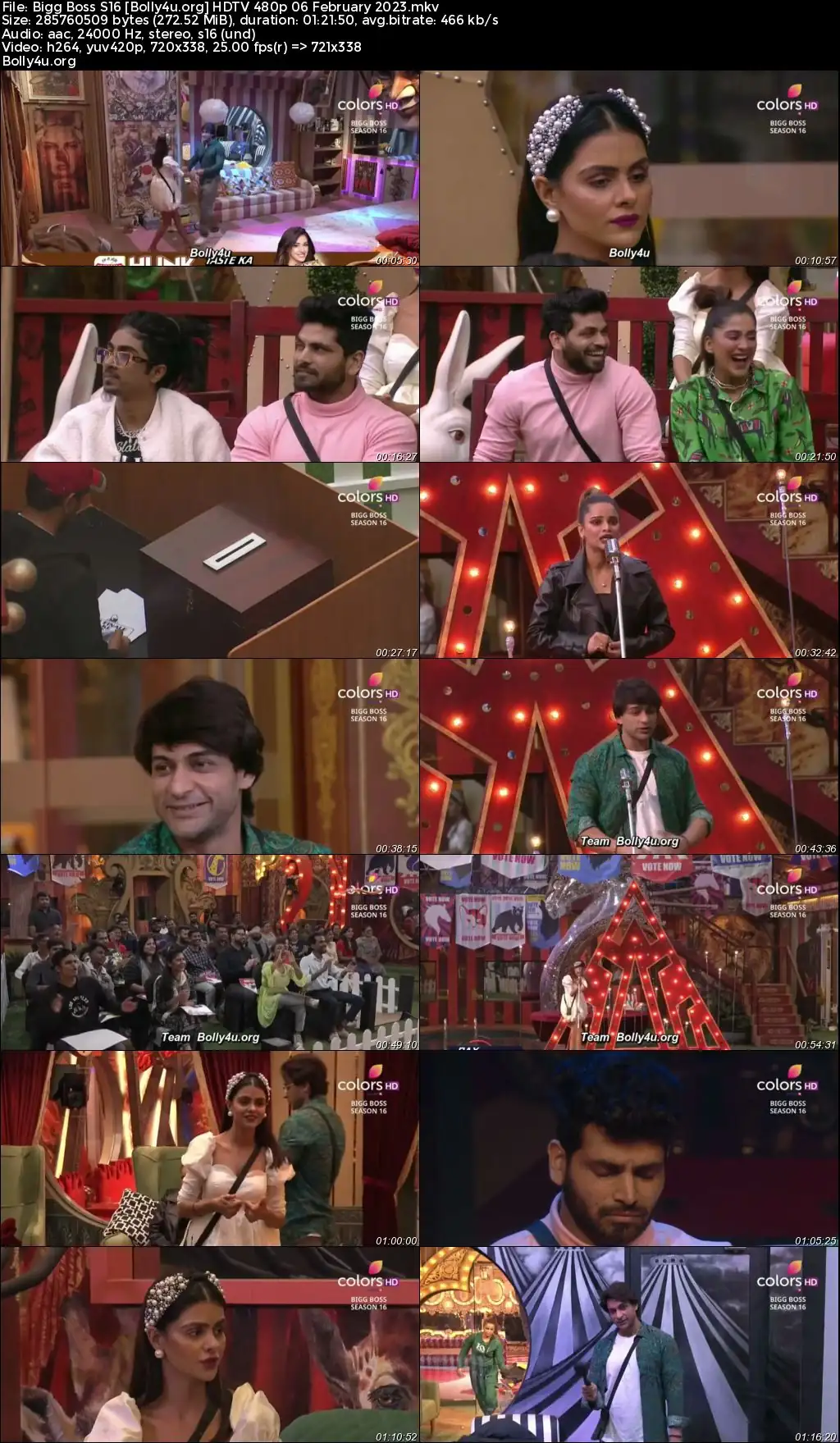 Bigg Boss S16 HDTV 480p 250MB 06 February 2023 Download