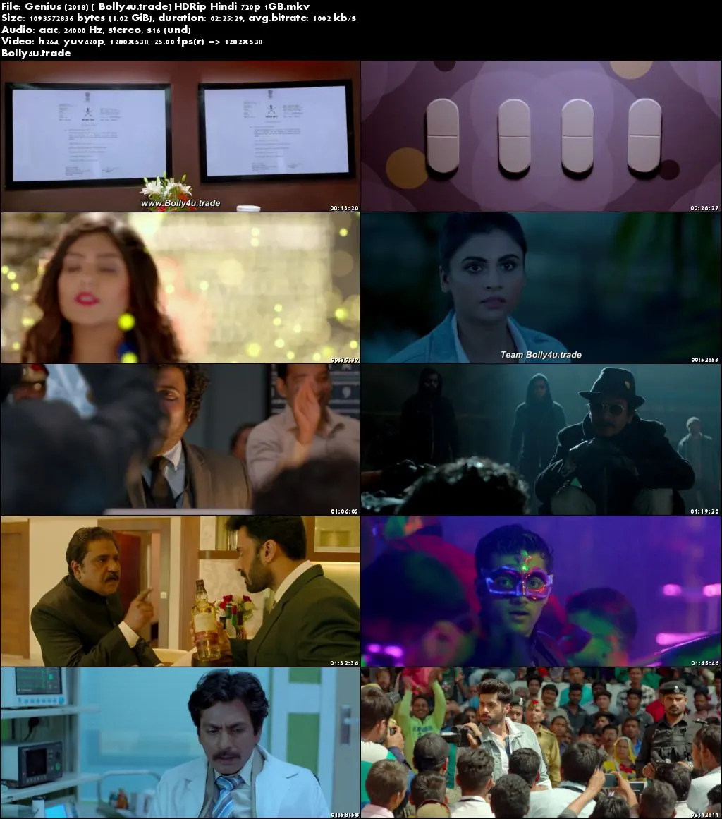 Genius 2018 HDRip 1Gb Full Hindi Movie Download 720p