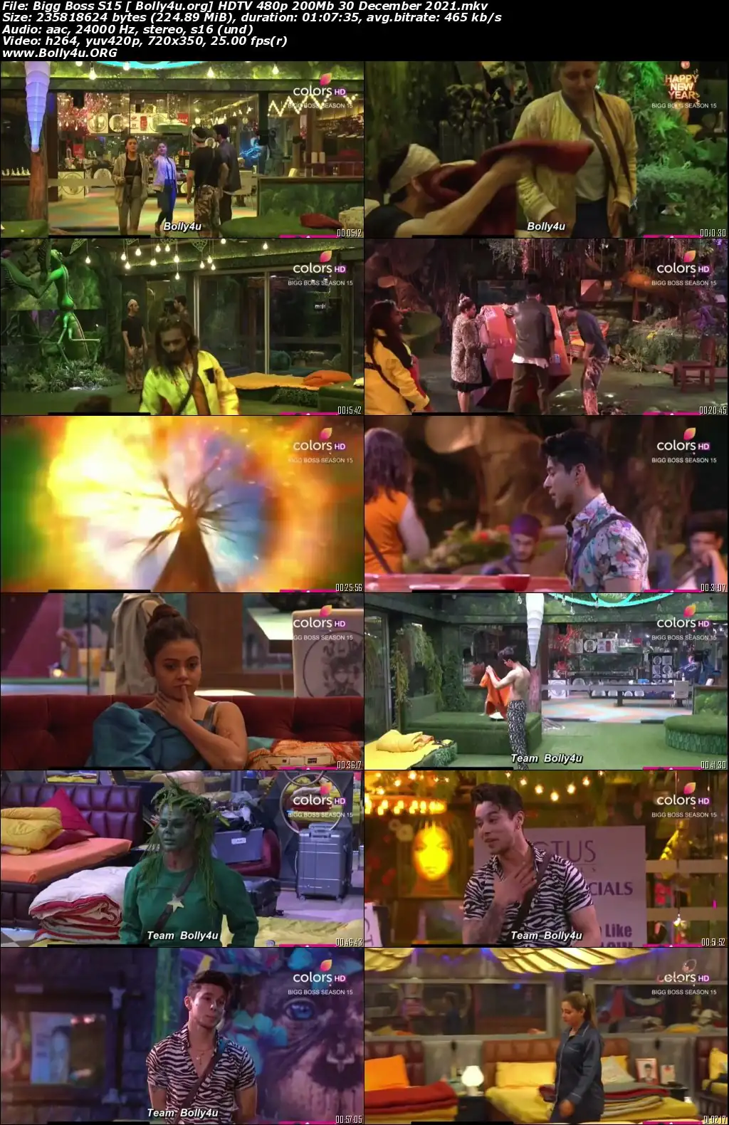 Bigg Boss S15 HDTV 480p 200Mb 30 December 2021 Download
