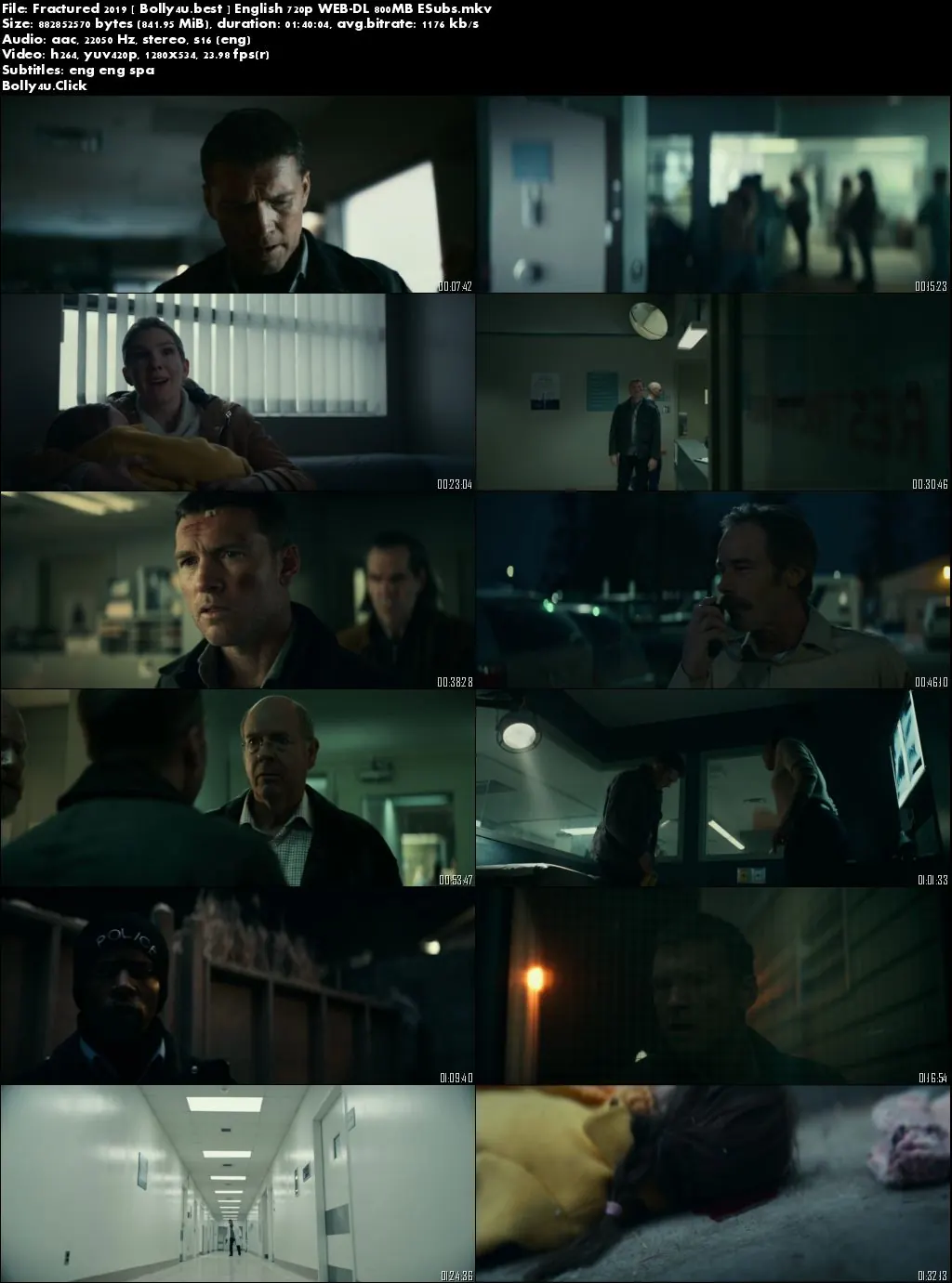 Fractured 2019 WEB-DL 300Mb English 480p ESub Download