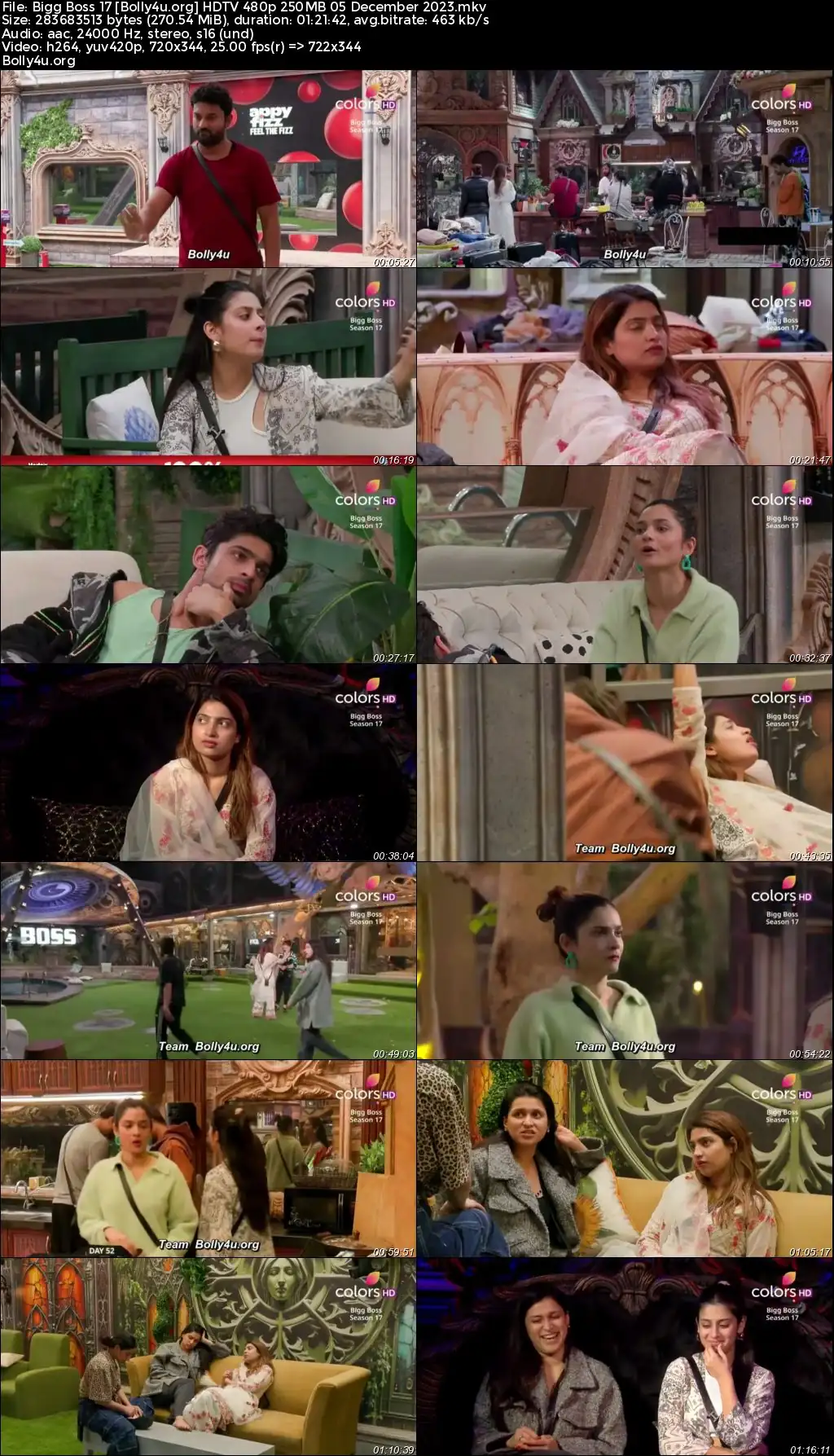 Bigg Boss 17 HDTV 480p 250MB 05 December 2023 Download