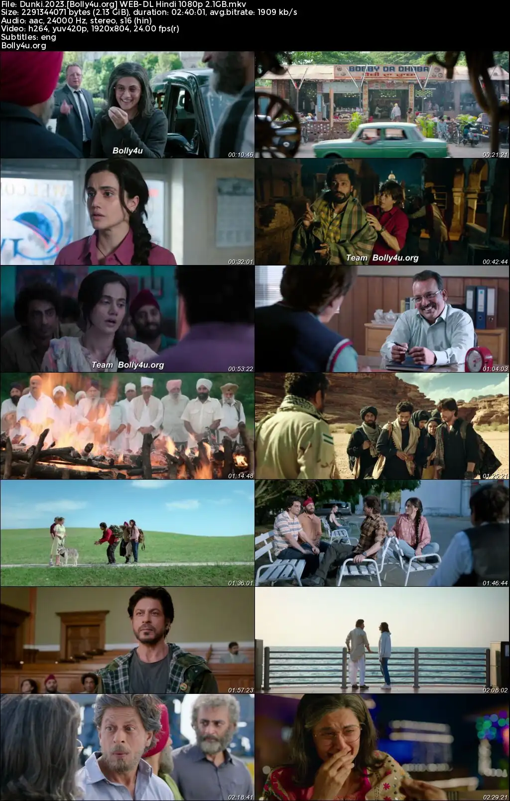 Dunki 2023 WEB-DL Hindi Full Movie Download 1080p  720p  480p
