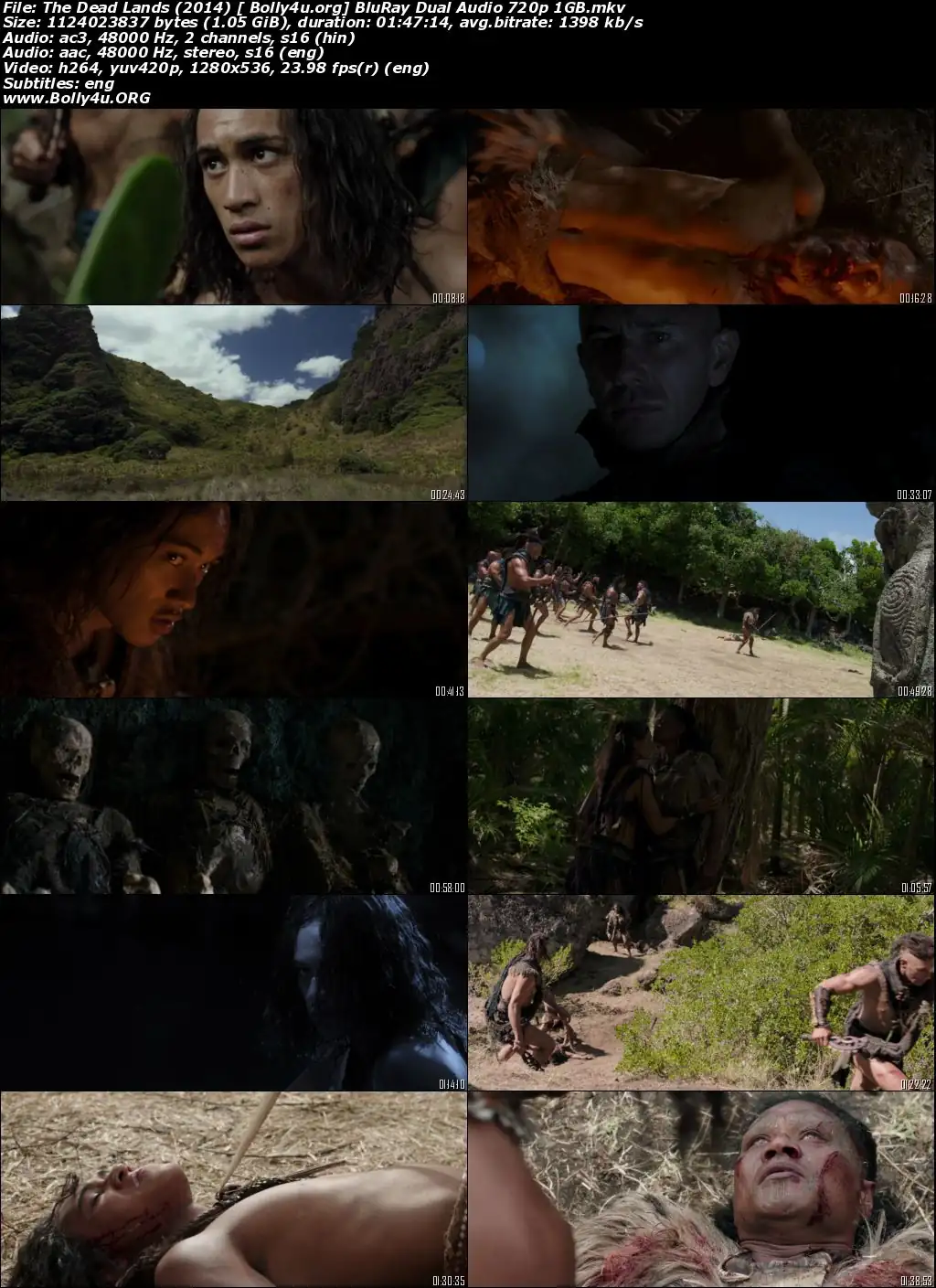 The Dead Lands 2014 BluRay 350MB Hindi Dual Audio 480p Download
