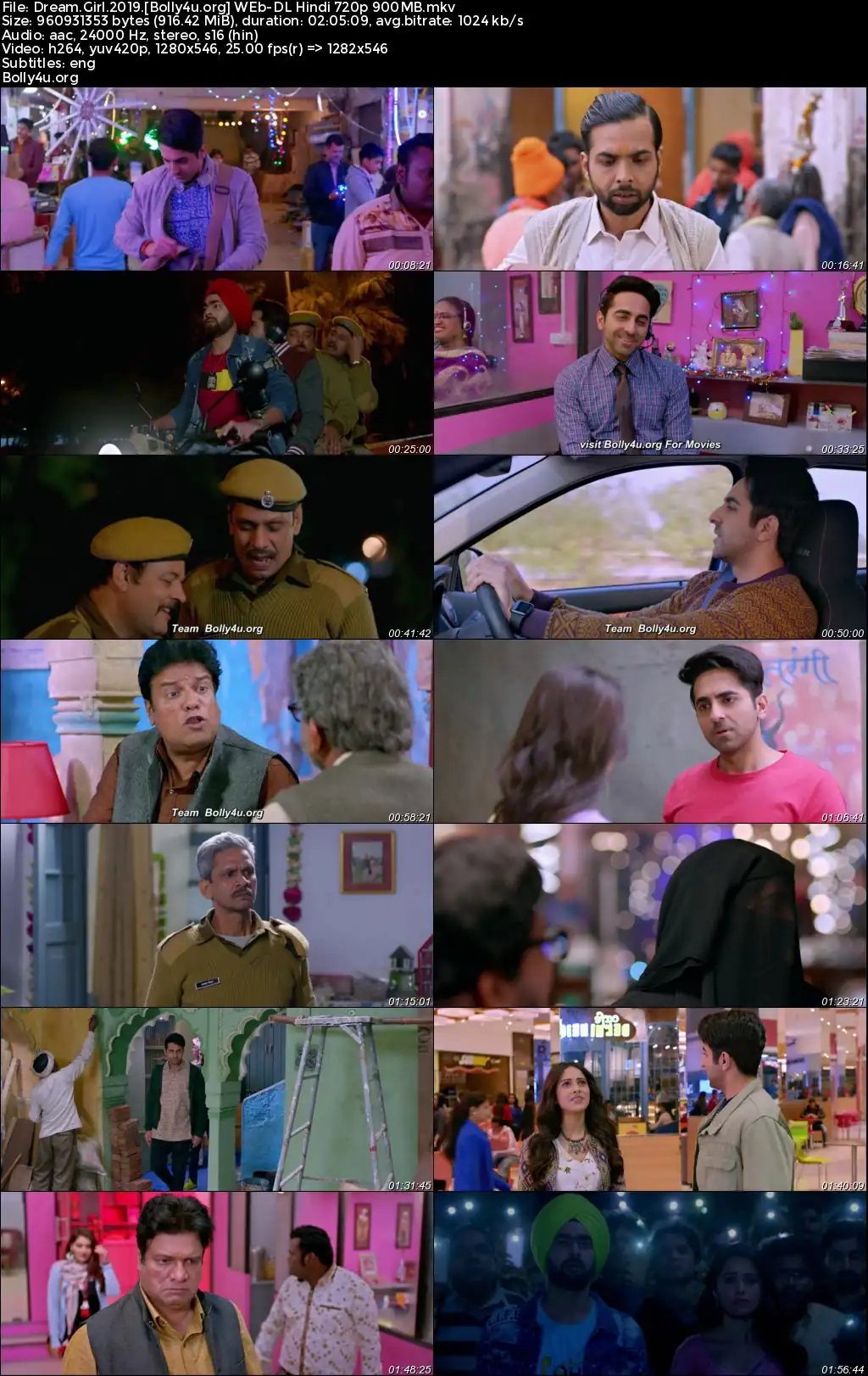 Dream Girl 2019 WEB-DL Hindi Full Movie Download 1080p  720p  480p