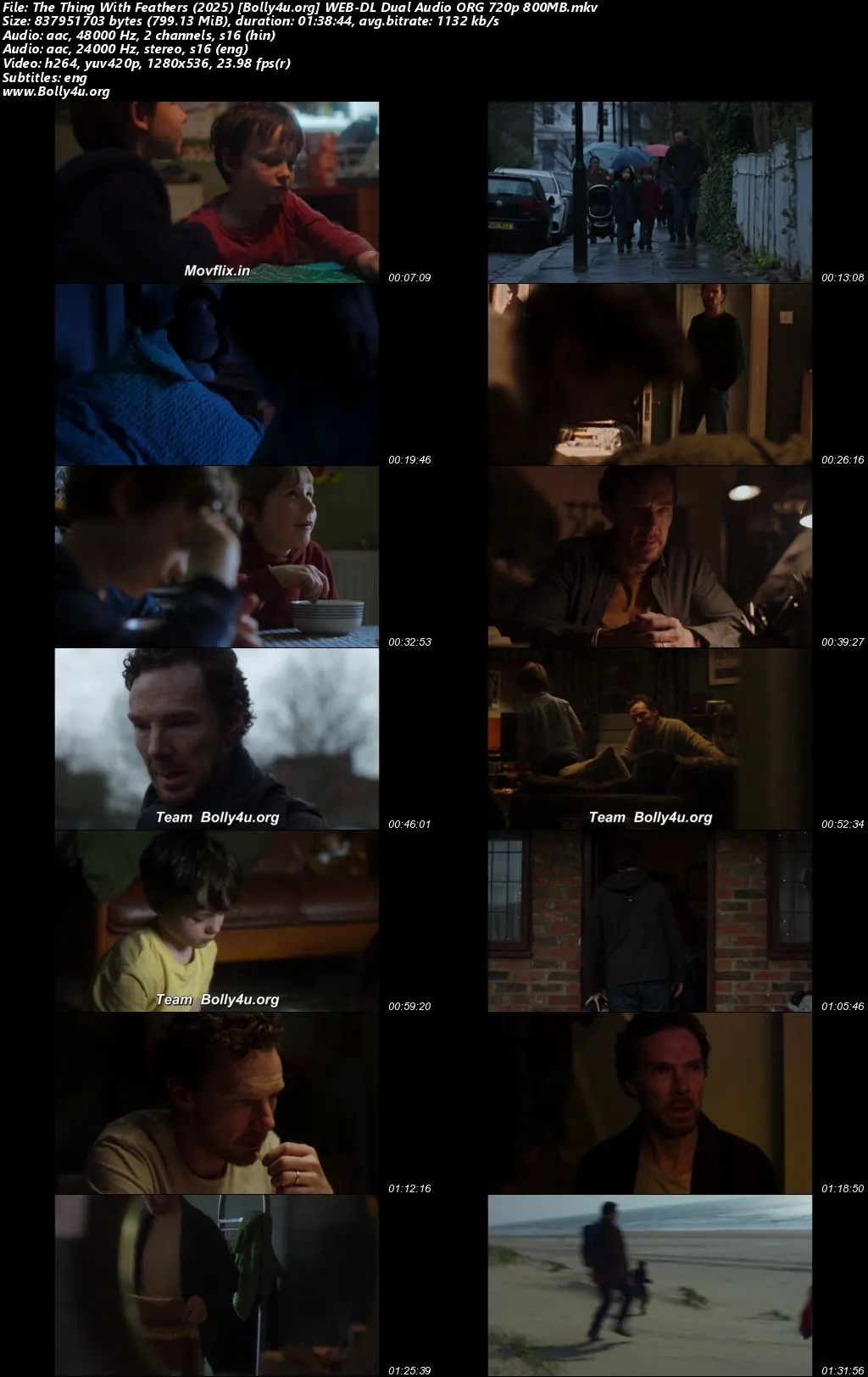 The Thing With Feathers 2025 WEB-DL Hindi Dual Audio ORG Full Movie Download 1080p  720p  480p
