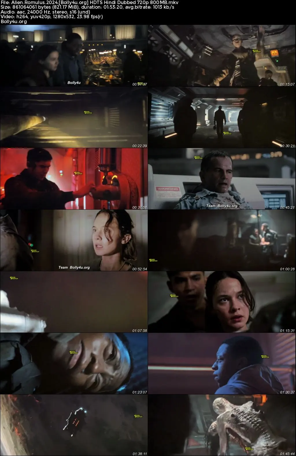 Alien Romulus 2024 HDTS Hindi Dubbed Full Movie Download 1080p  720p  480p