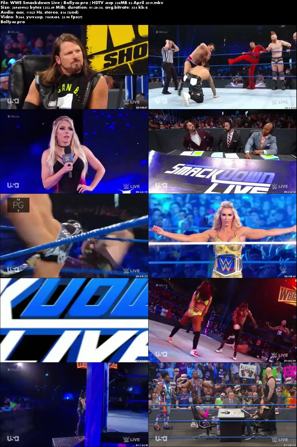 WWE Smackdown Live HDTV 480p 350MB 02 April 2019 Download WWE Smackdown Live HDTV 480p 350MB 02 April 2019 Download