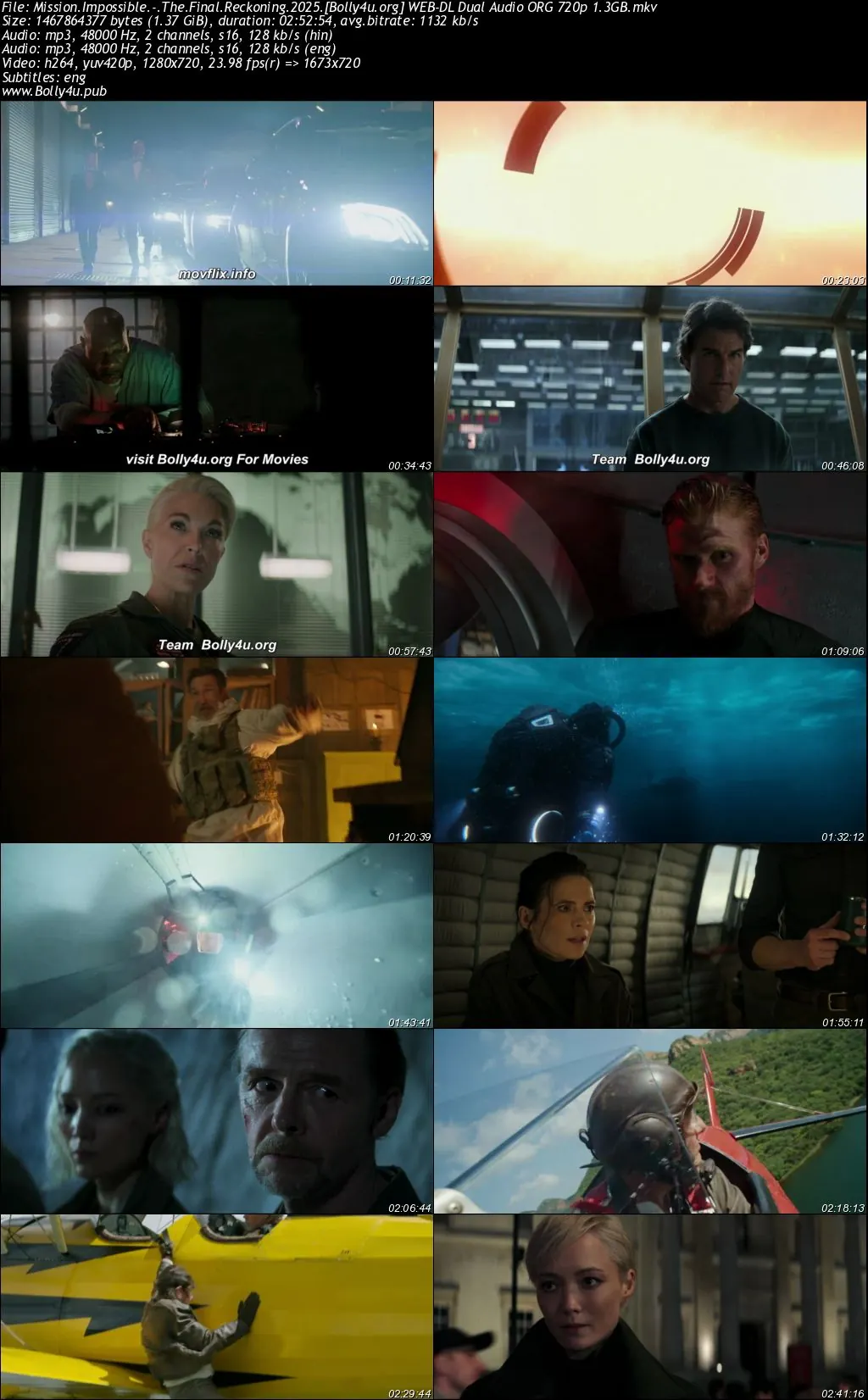 Mission Impossible The Final Reckoning 2025 WEB-DL Hindi Dual Audio ORG Full Movie Download 1080p  720p  480p