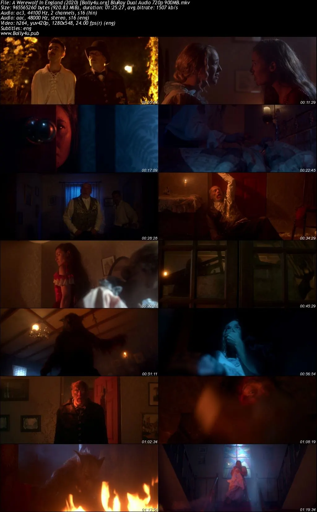 A Werewolf In England 2020 BluRay Hindi Dual Audio Full Movie Download 720p  480p