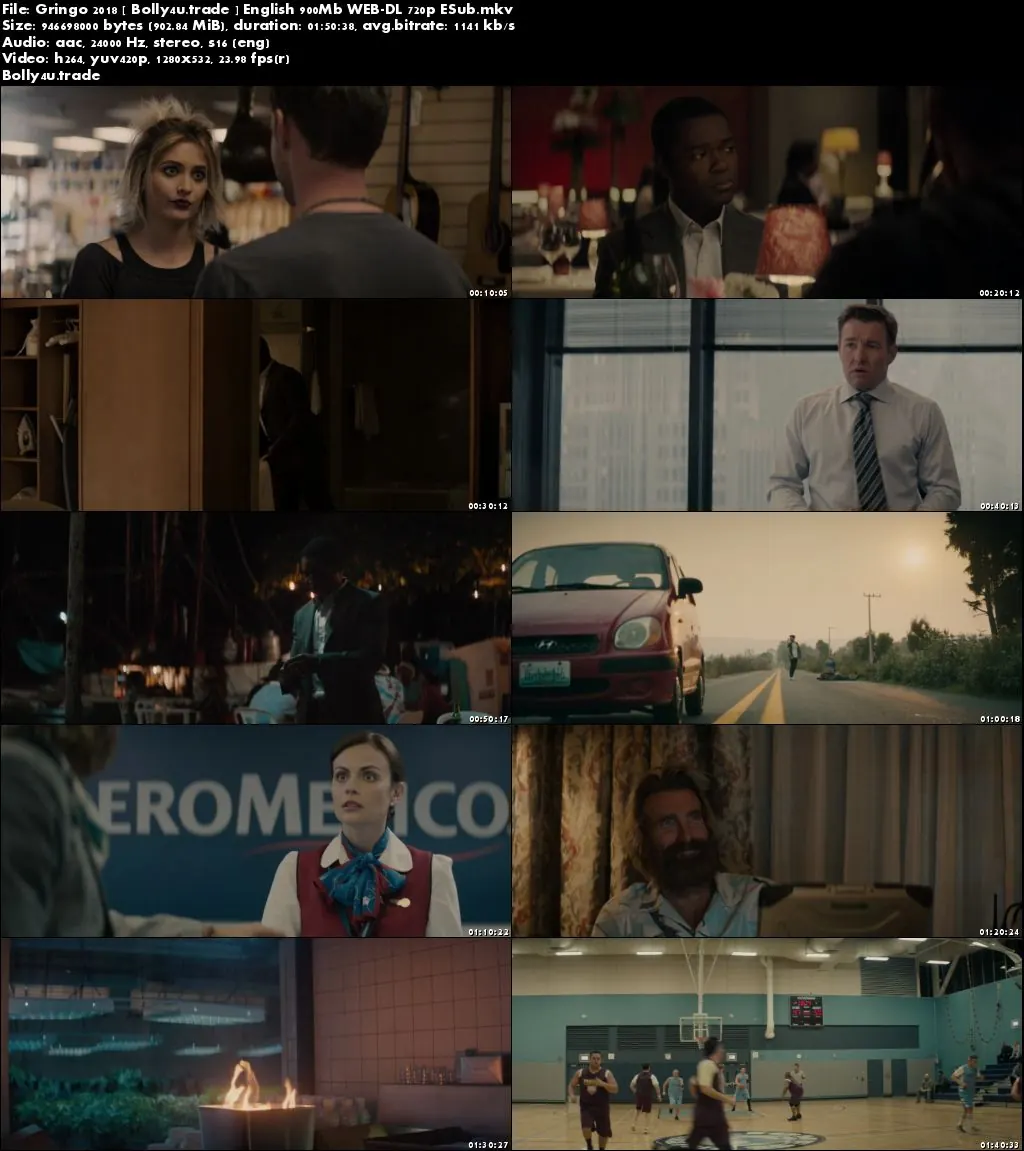 Gringo 2018 WEB-DL 350MB English 480p Download