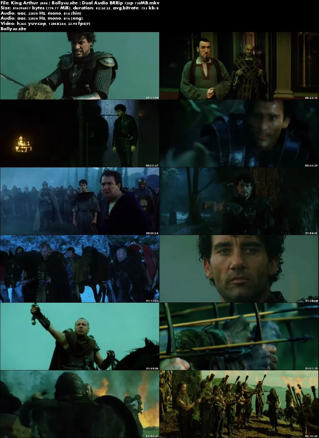 King Arthur 2004 BRRip 750Mb Hindi Dual Audio 720p Download