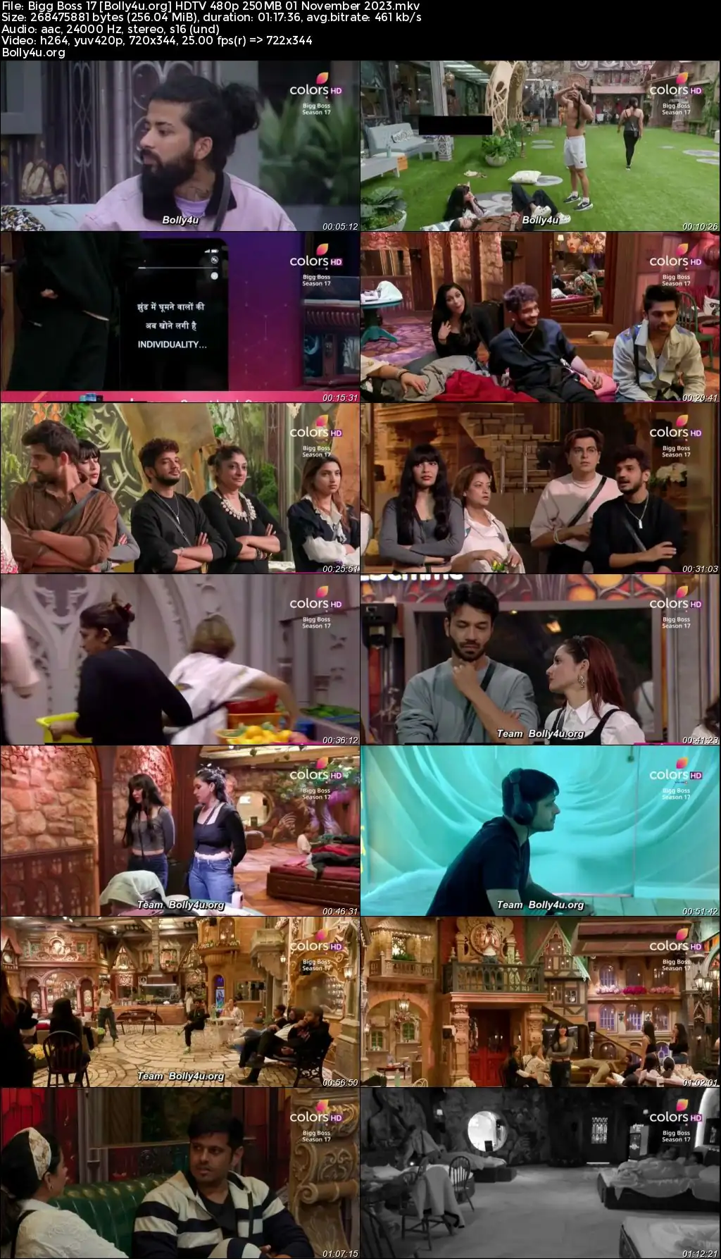 Bigg Boss 17 HDTV 480p 250MB 01 November 2023 Download