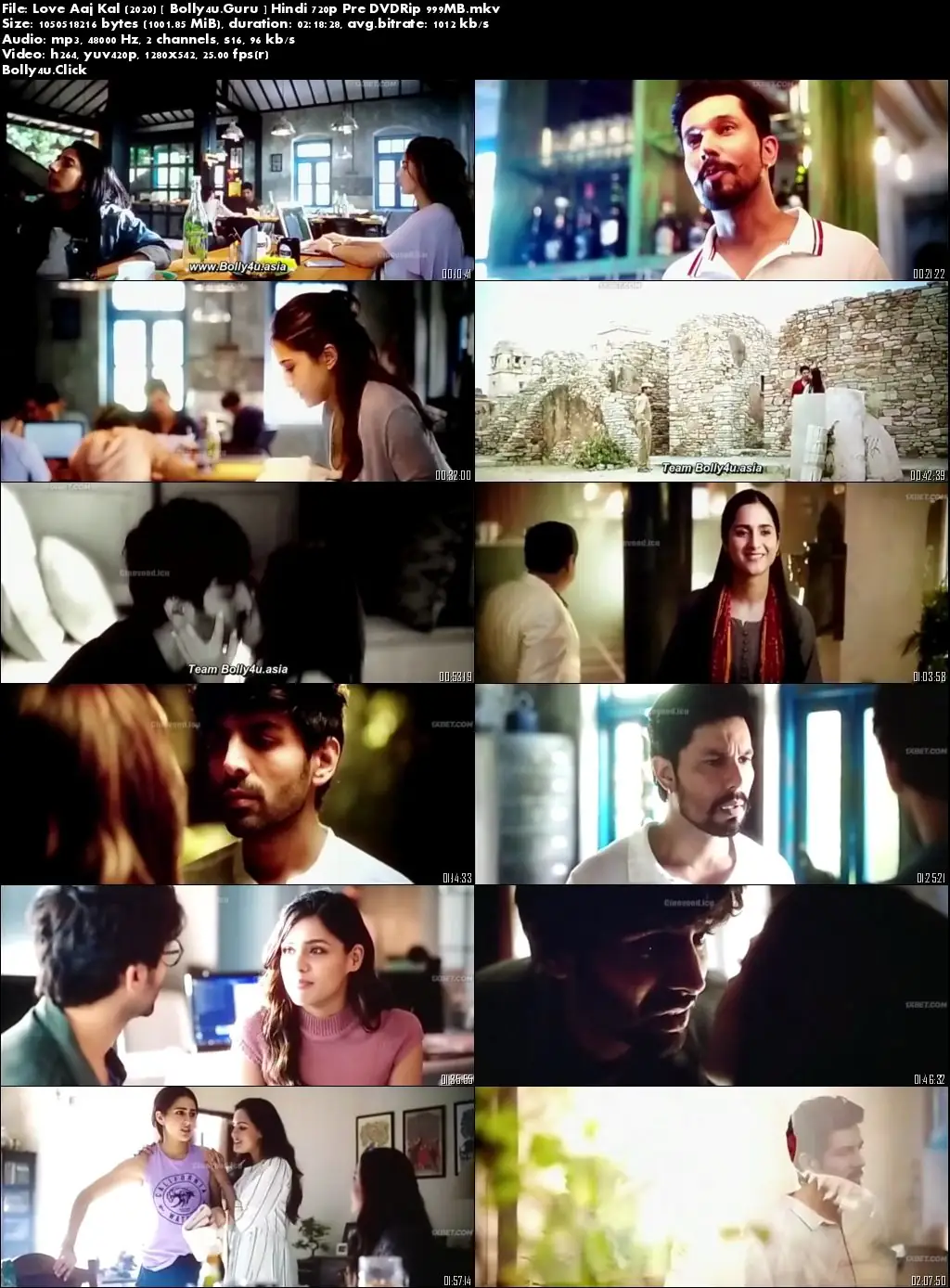 Love Aaj Kal 2020 Pre DVDRip 400MB Hindi Movie Download 480p