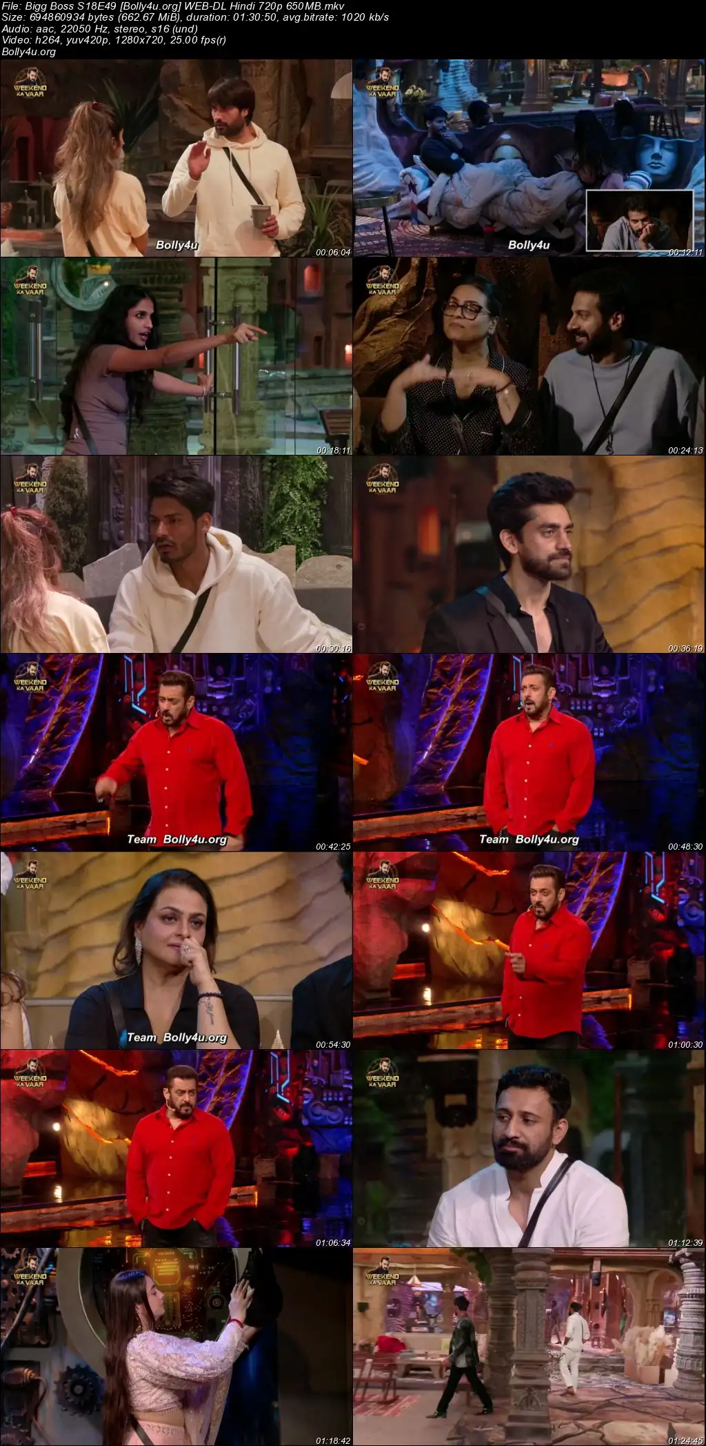 Bigg Boss 2024 WEB-DL Hindi S18E49 Download 720p  480p