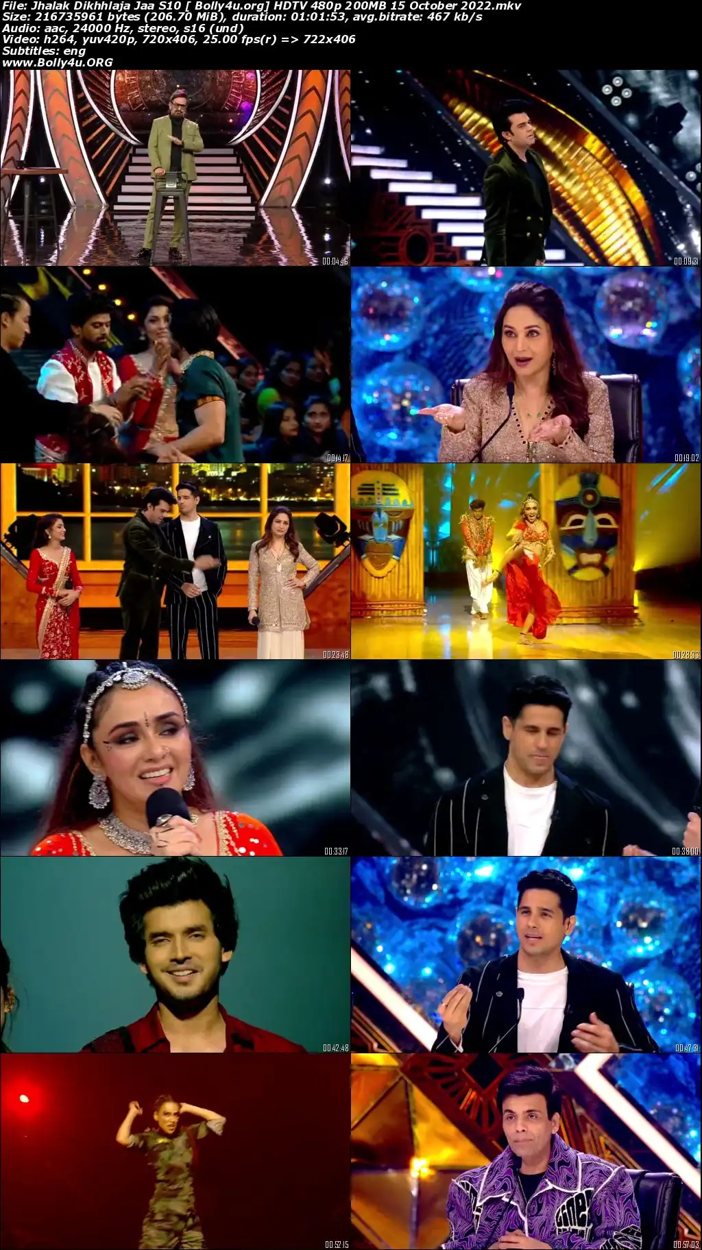 Jhalak Dikhhlaja Jaa S10 HDTV 480p 200MB 15 October 2022 Download