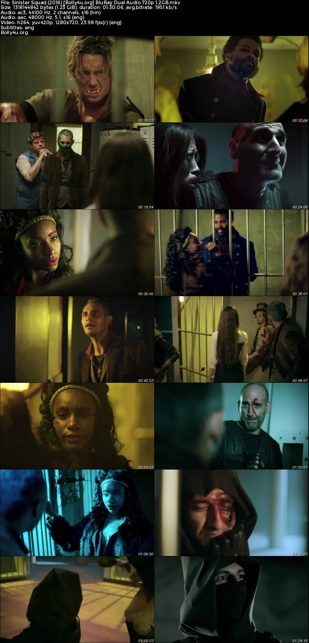Sinister Squad 2016 BluRay Hindi Dual Audio Full Movie Download 720p  480p