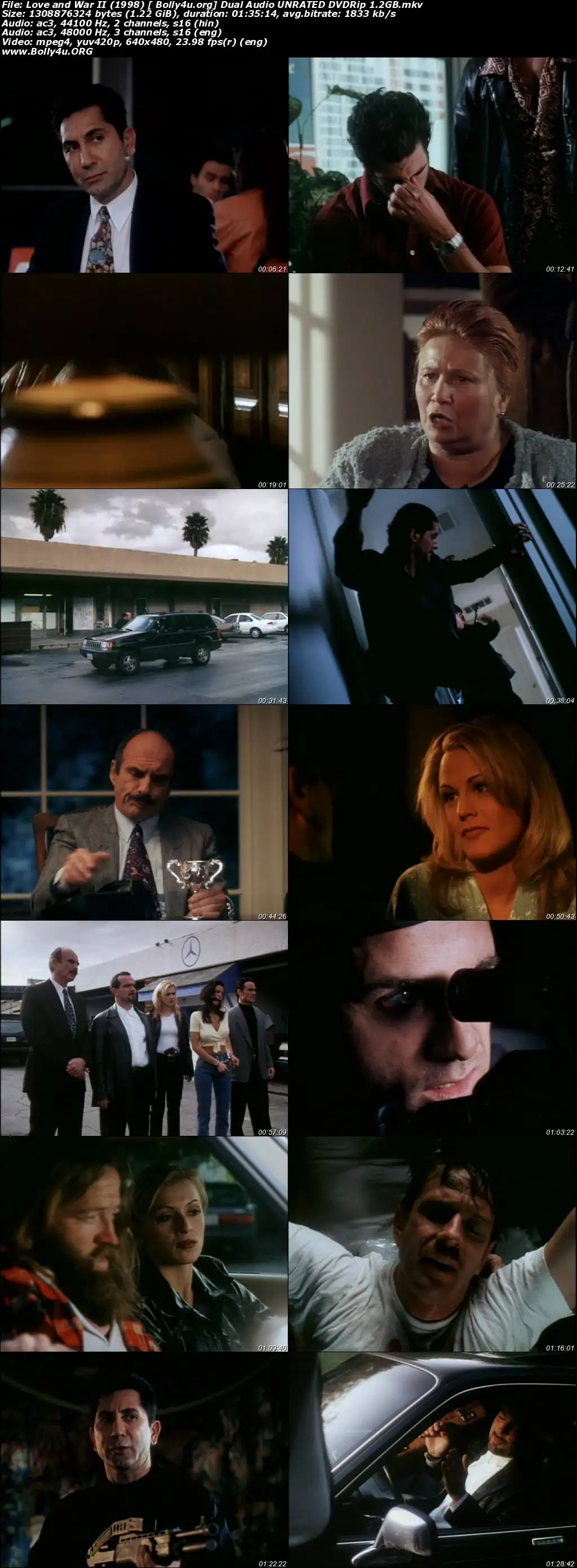  Love and War II 1998 DVDRip 1.2Gb UNRATED Hindi Dual Audio x264 Download
