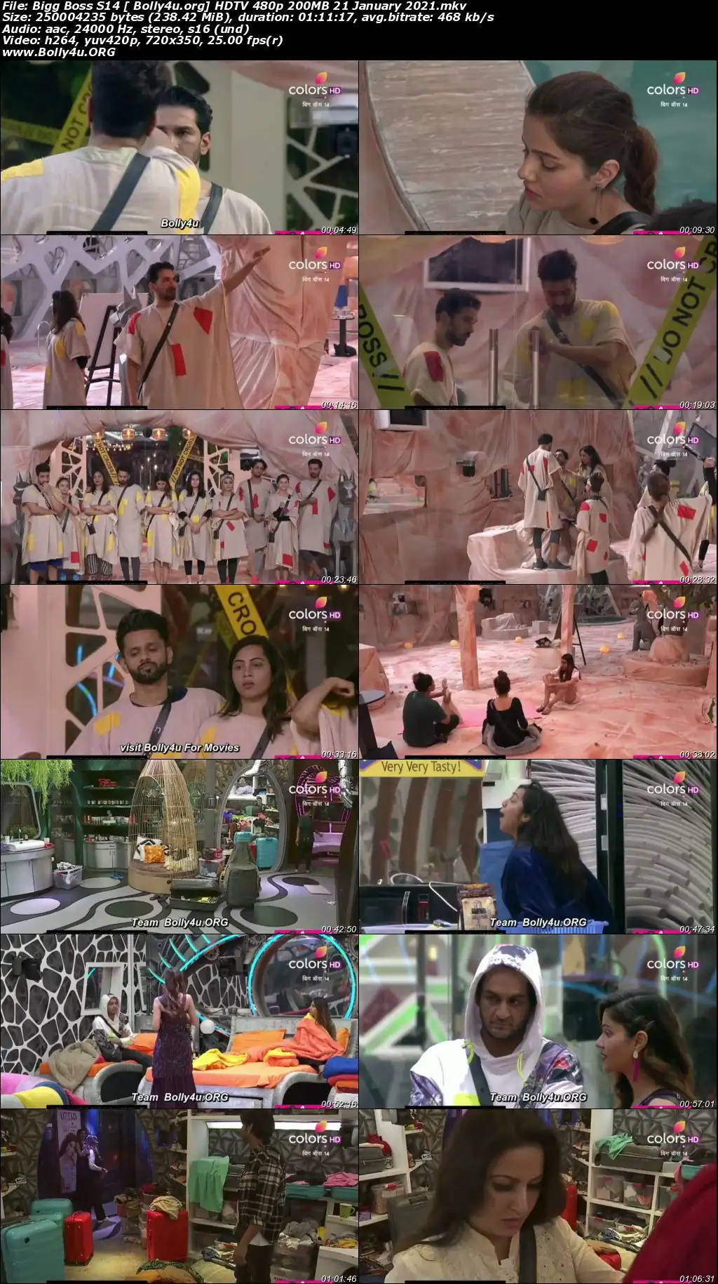 Bigg Boss S14 HDTV 480p 200MB 21 January 2021 Download