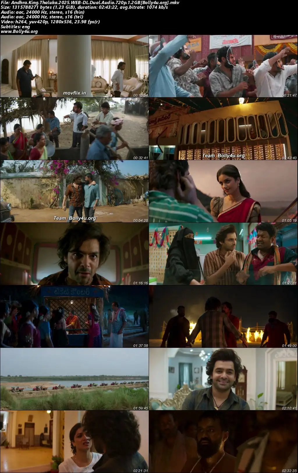 Andhra King Thaluka 2025 WEB-DL UNCUT Hindi Dual Audio ORG Full Movie Download 1080p  720p  480p