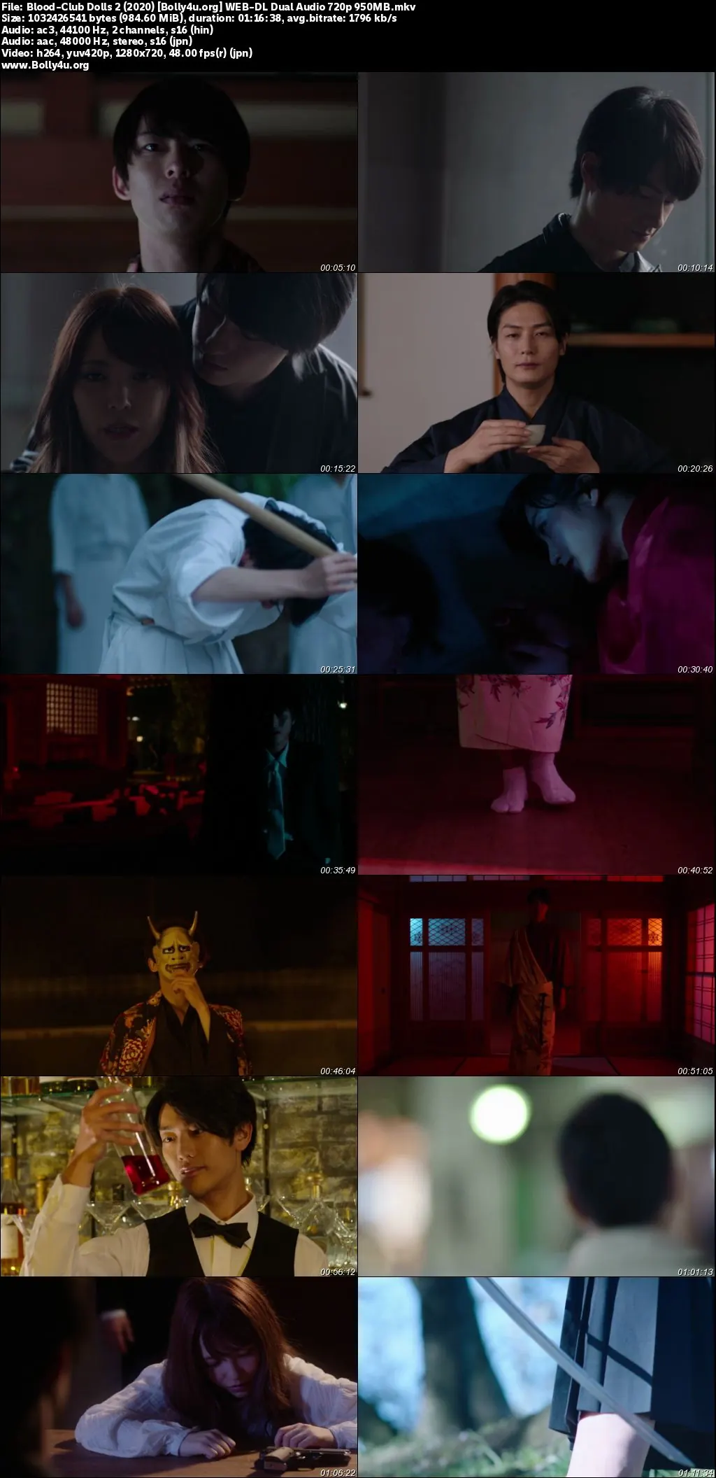 Blood-Club Dolls 2 2020 WEB-DL Hindi Dual Audio Full Movie Download 720p  480p