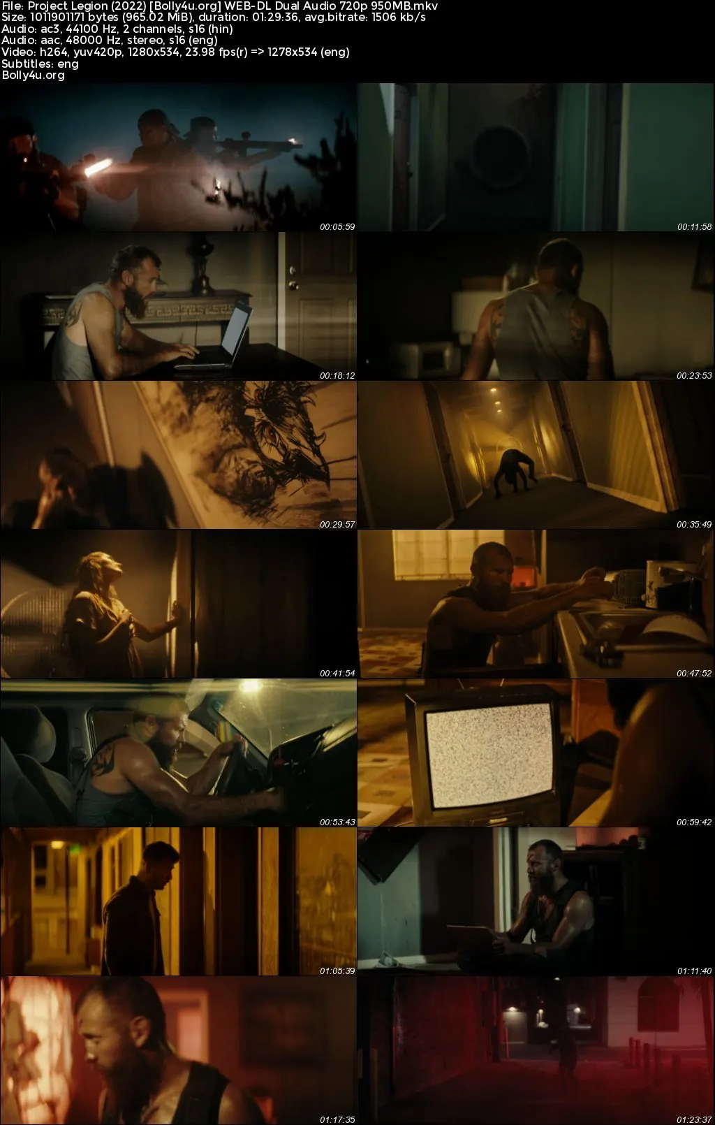 Project Legion 2022 WEB-DL Hindi Dual Audio Full Movie Download 720p  480p
