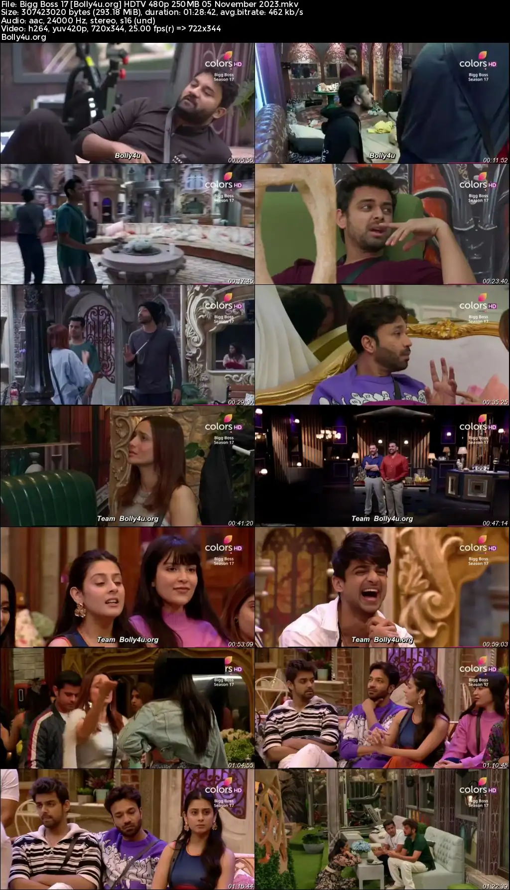 Bigg Boss 17 HDTV 480p 250MB 05 November 2023 Download