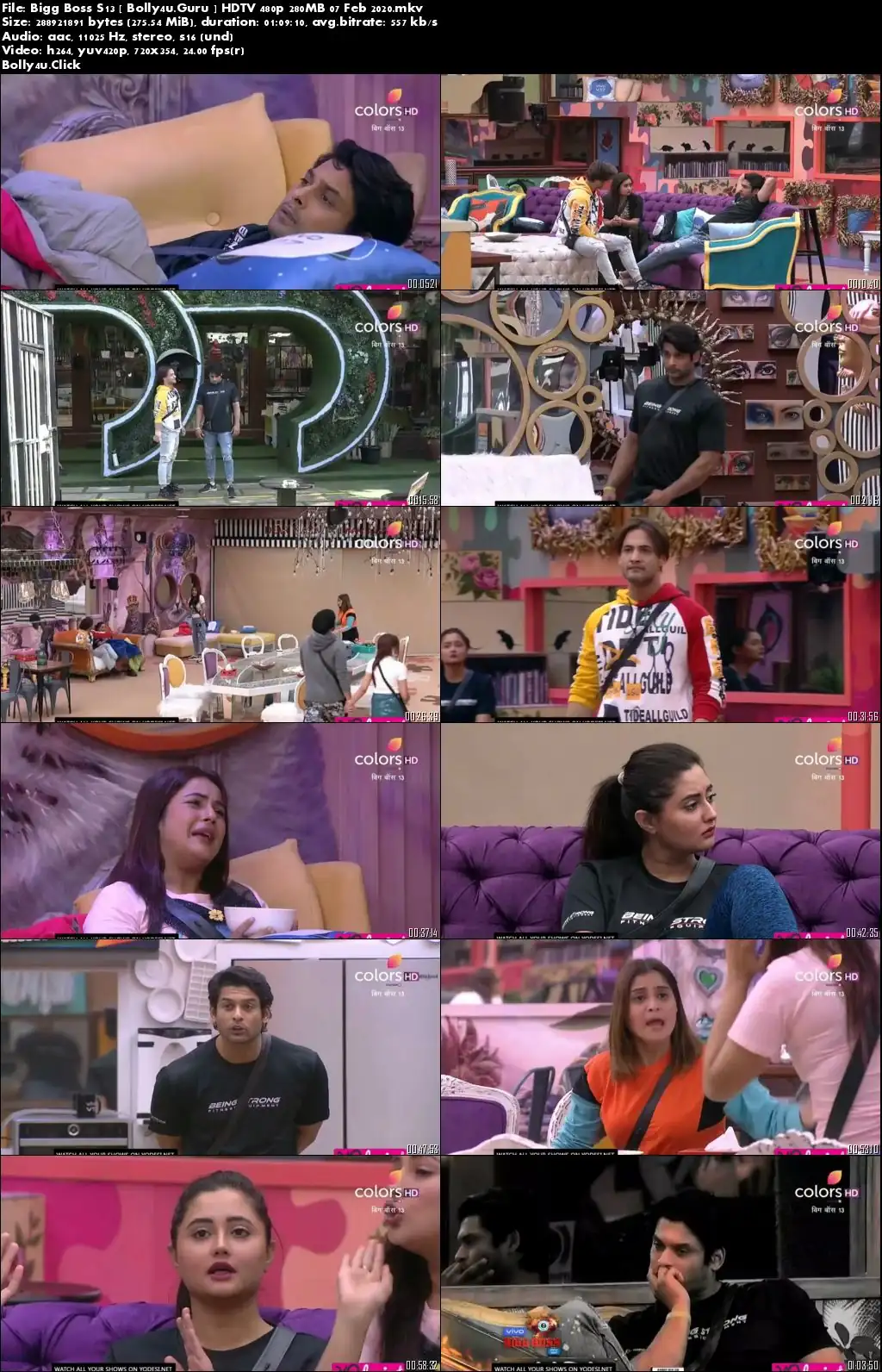 Bigg Boss S13 HDTV 480p 280MB 07 Feb 2020 Download