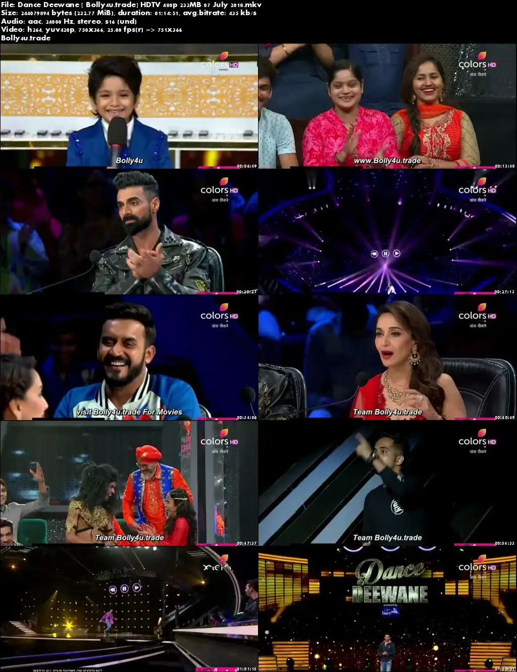 Dance Deewane HDTV 480p 200MB 07 July 2018 Download