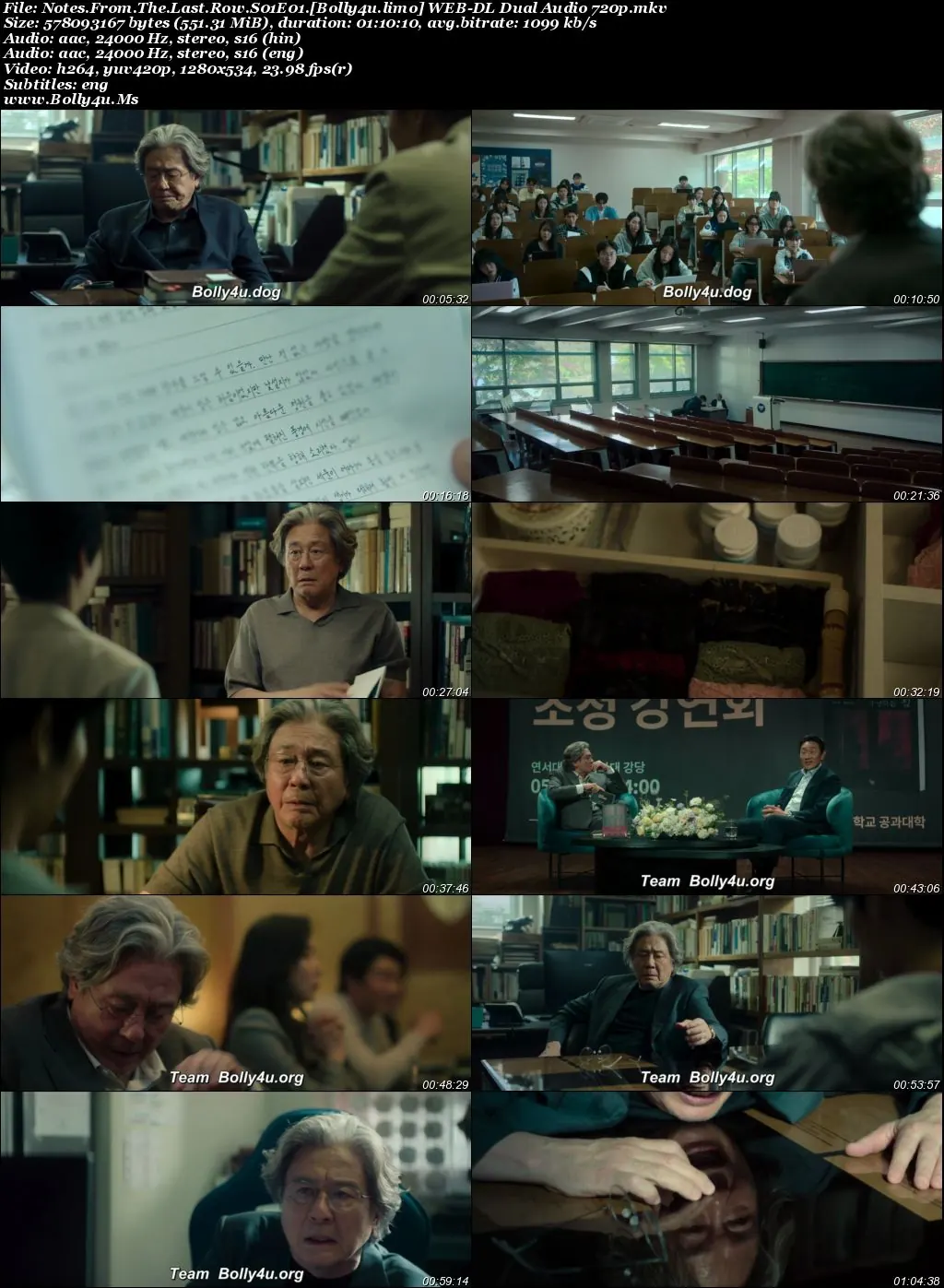 Notes From The Last Row 2026 WEB-DL Hindi Dual Audio ORG S01 Complete Download 720p  480p