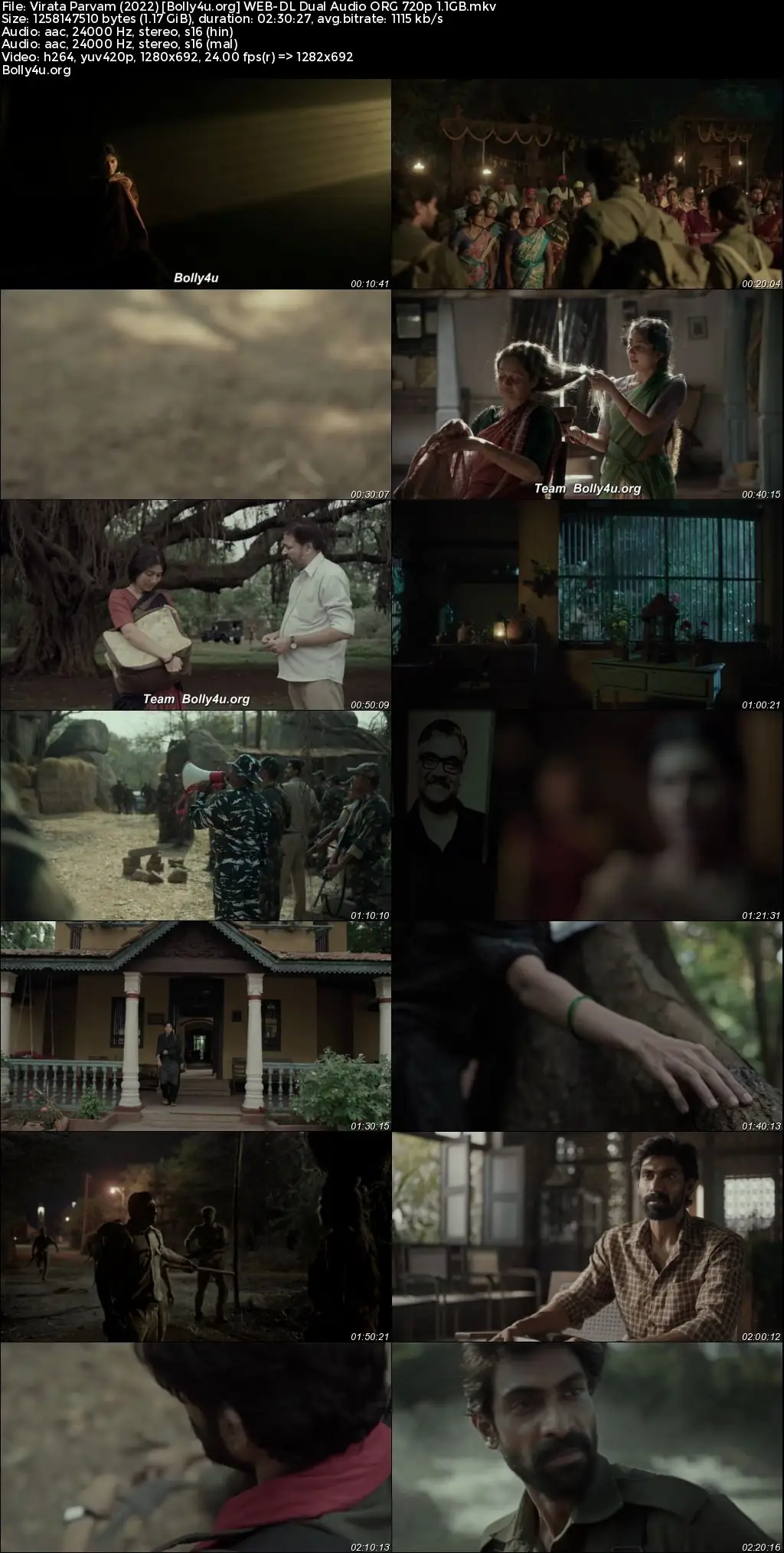 Virata Parvam 2022 WEB-DL UNCUT Hindi Dual Audio ORG Full Movie Download 1080p  720p  480p