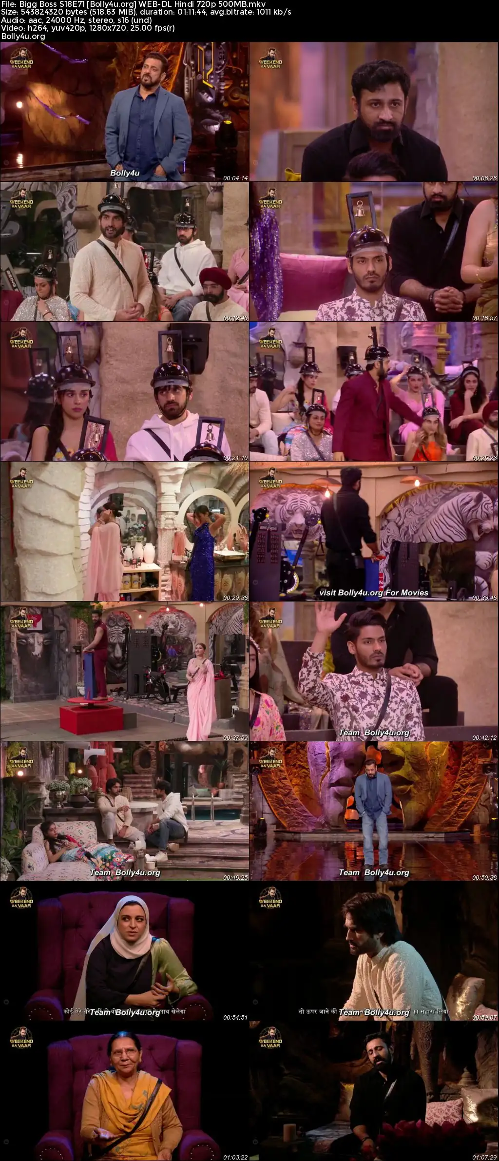 Bigg Boss 2024 WEB-DL Hindi S18E71 Download 720p  480p