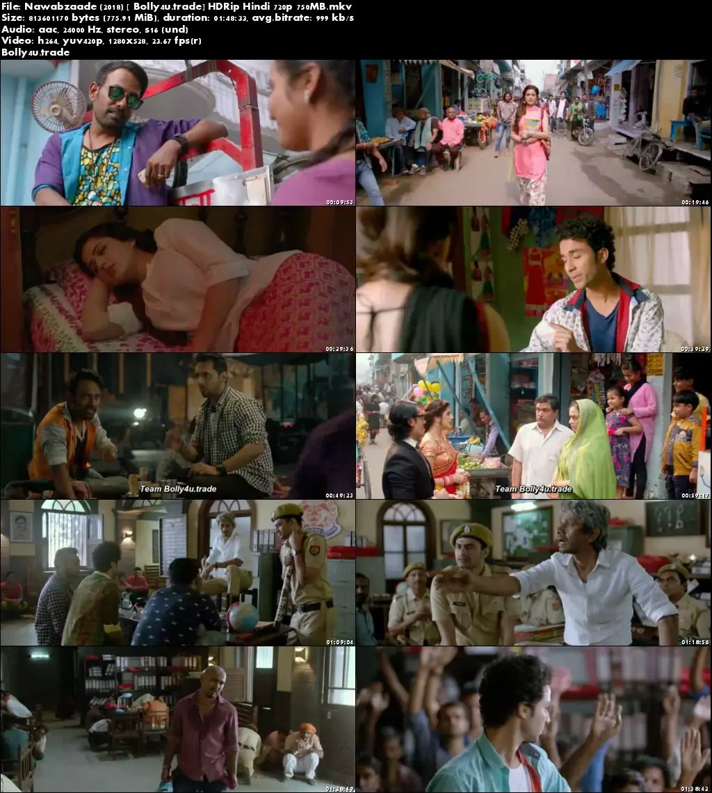 Nawabzaade 2018 HDRip 300Mb Full Hindi Movie Download 480p